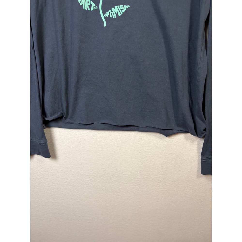 Life is Good Graphic Tee Womens L NAVY Excellent Crusher Long Sleeve Flower Art - Picture 4 of 7
